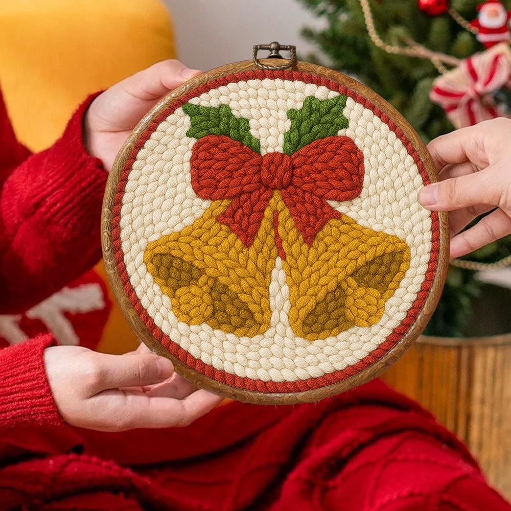 Christmas Bell Punch Needle Kit - Christmas Decorative Craft | Perfect For Wall Hanging - image 5