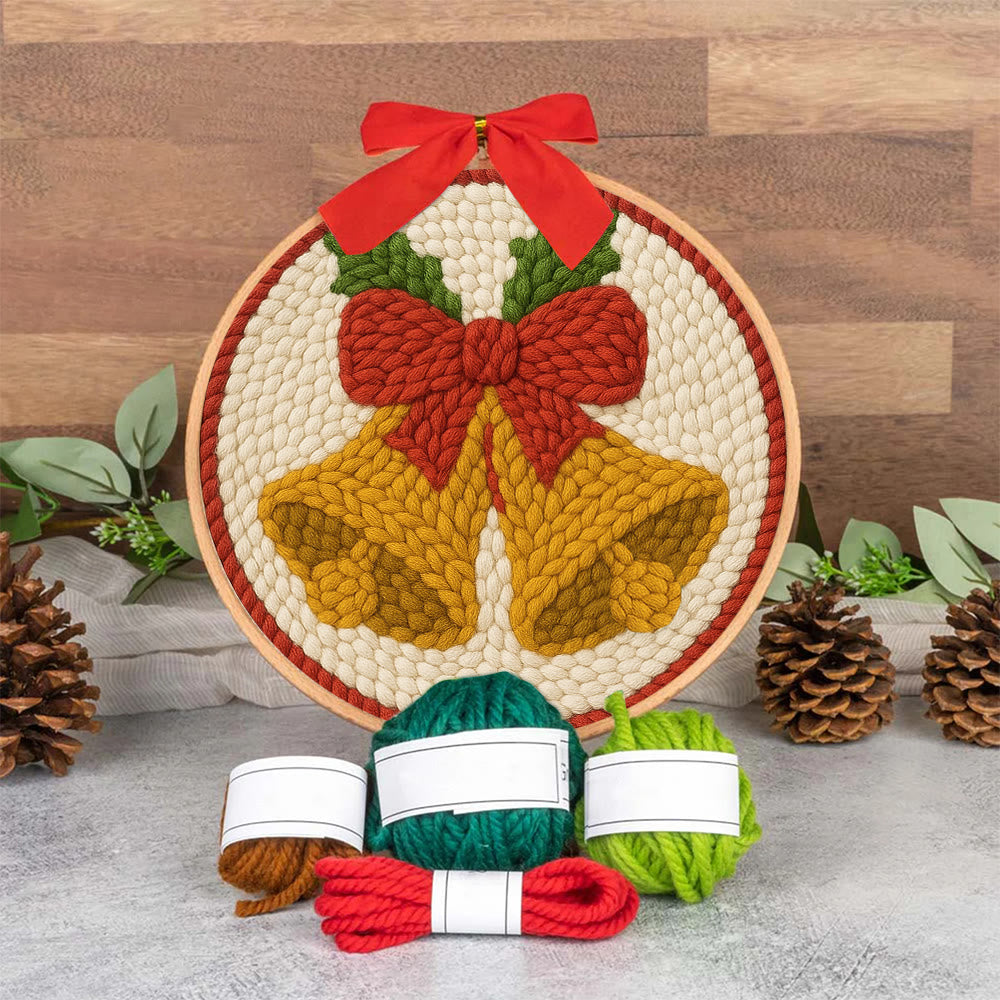 Christmas Bell Punch Needle Kit - Christmas Decorative Craft | Perfect For Wall Hanging - image 7