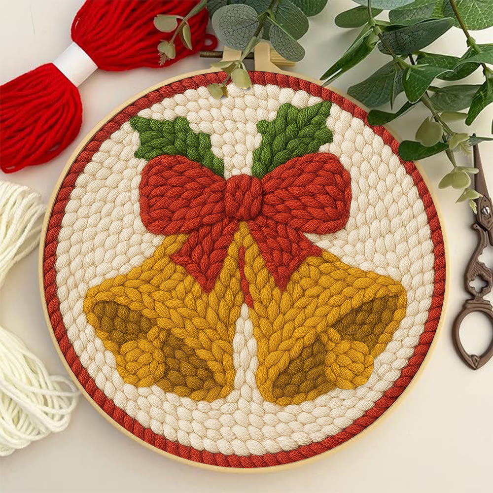 Christmas Bell Punch Needle Kit - Christmas Decorative Craft | Perfect For Wall Hanging - image 4