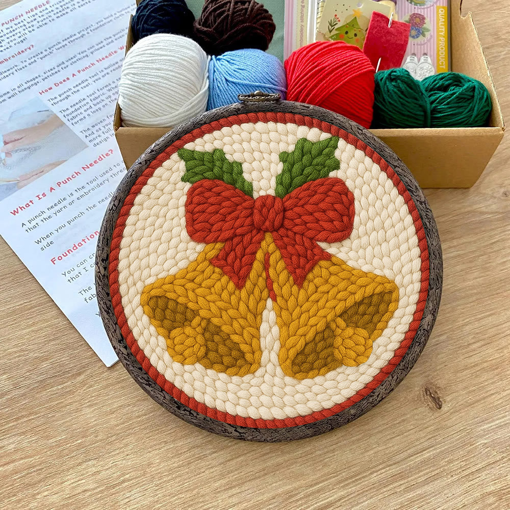 Christmas Bell Punch Needle Kit - Christmas Decorative Craft | Perfect For Wall Hanging - image 9