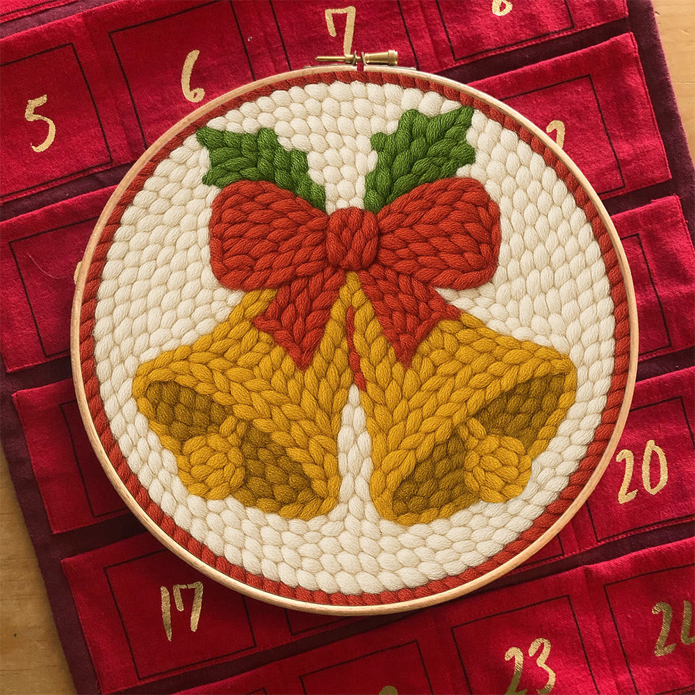 Christmas Bell Punch Needle Kit - Christmas Decorative Craft | Perfect For Wall Hanging - image 2