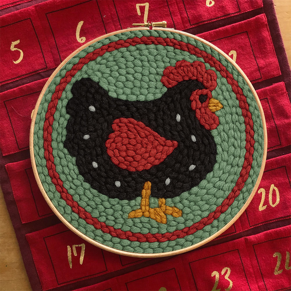 Christmas Turkey Punch Needle Kit - Christmas Home Ornament | Adorable Animal Needlework - image 3