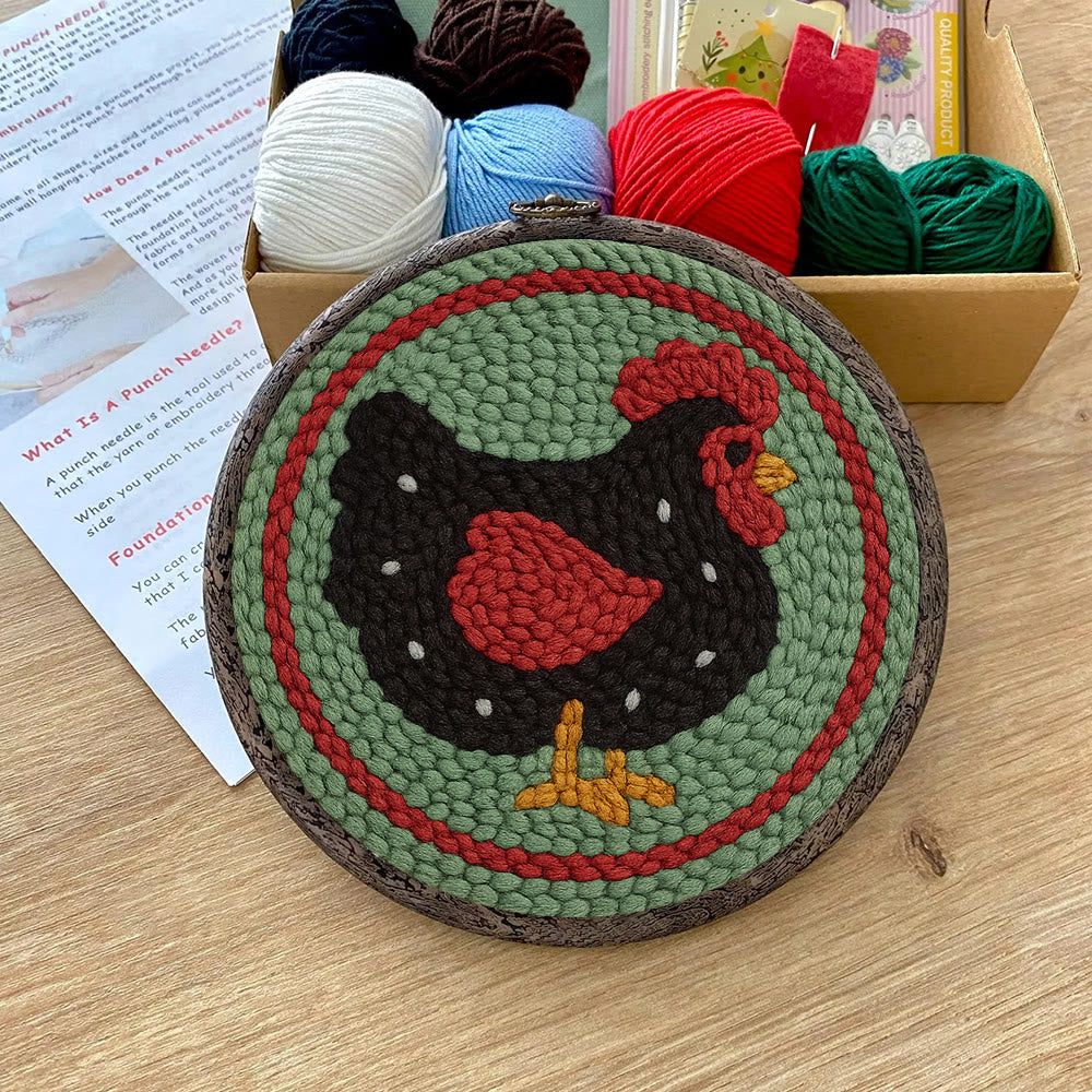 Christmas Turkey Punch Needle Kit - Christmas Home Ornament | Adorable Animal Needlework - image 2