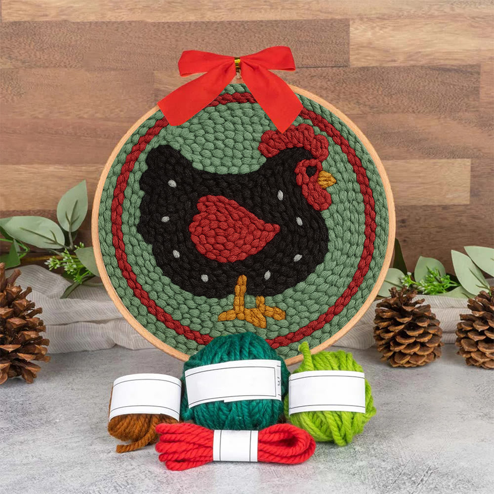 Christmas Turkey Punch Needle Kit - Christmas Home Ornament | Adorable Animal Needlework - image 7
