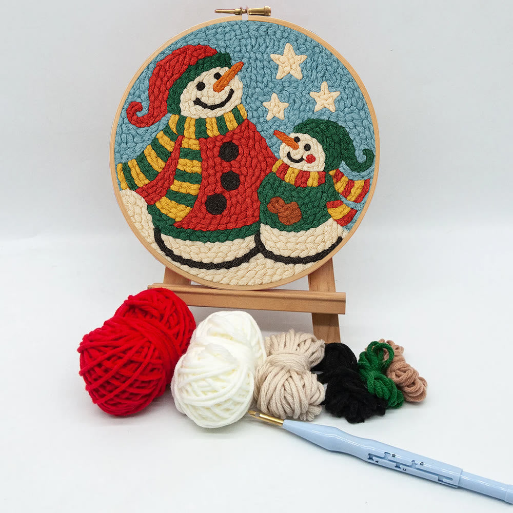  Christmas Snowman Punch Needle Kit - Christmas Handmade Gifts | Diy Artwork For Crafters - image 9