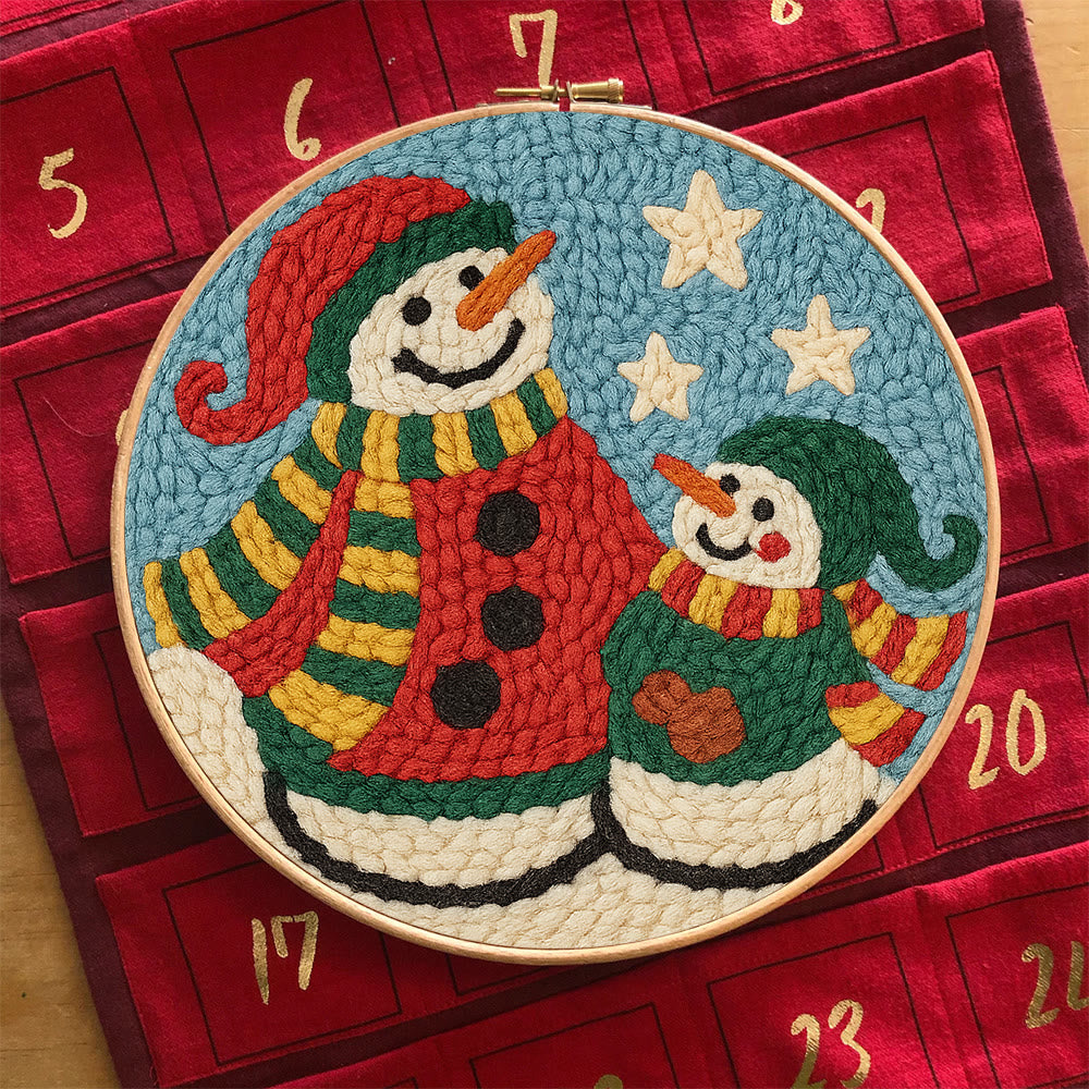  Christmas Snowman Punch Needle Kit - Christmas Handmade Gifts | Diy Artwork For Crafters - image 7