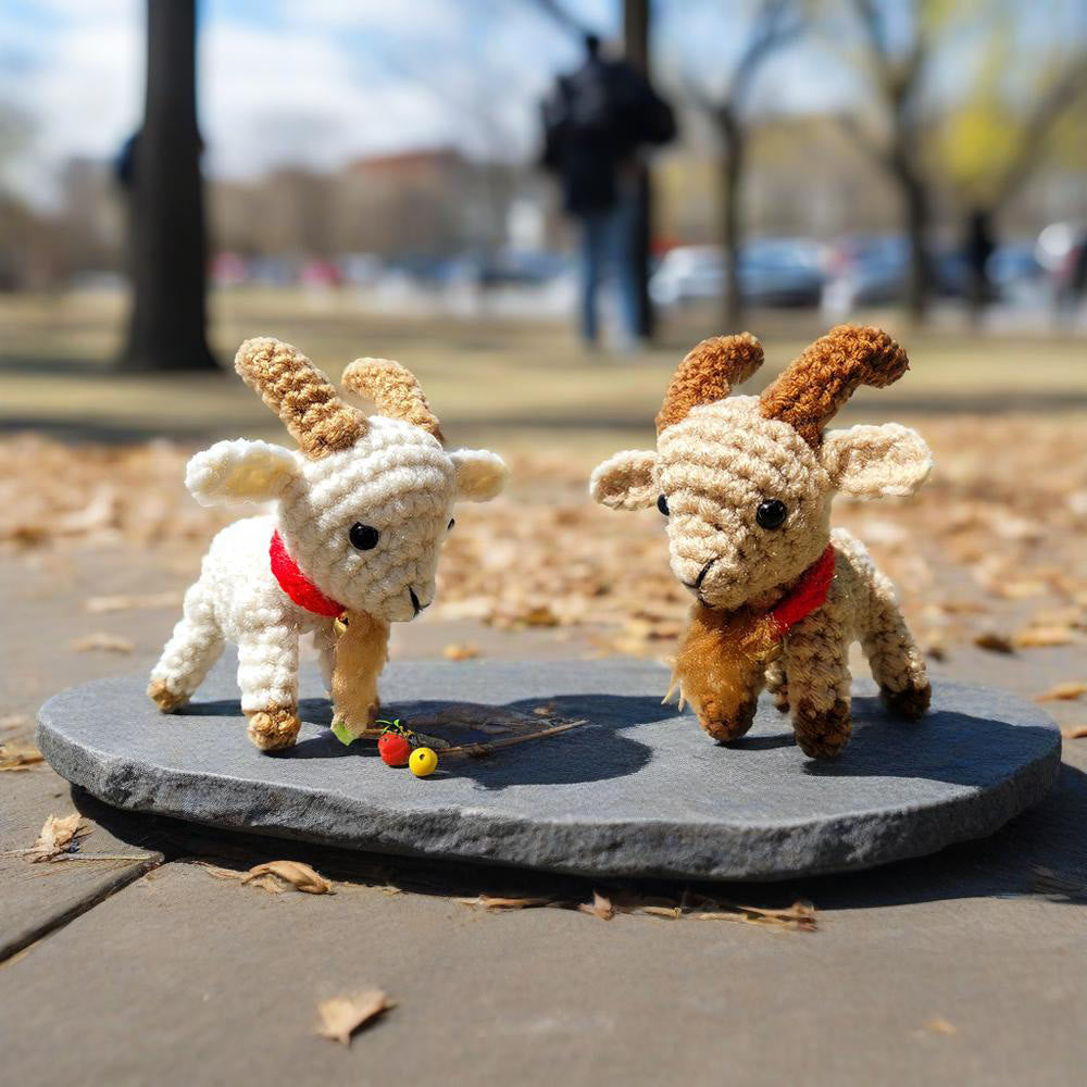 Diy Handmade Farm Goat Crochet Kit - Sewing Animal Toy  |  Gift For Craft Lovers - Brown - image 3