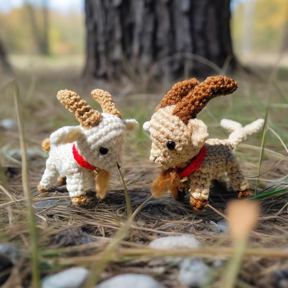Diy Handmade Farm Goat Crochet Kit - Sewing Animal Toy  |  Gift For Craft Lovers - image 2