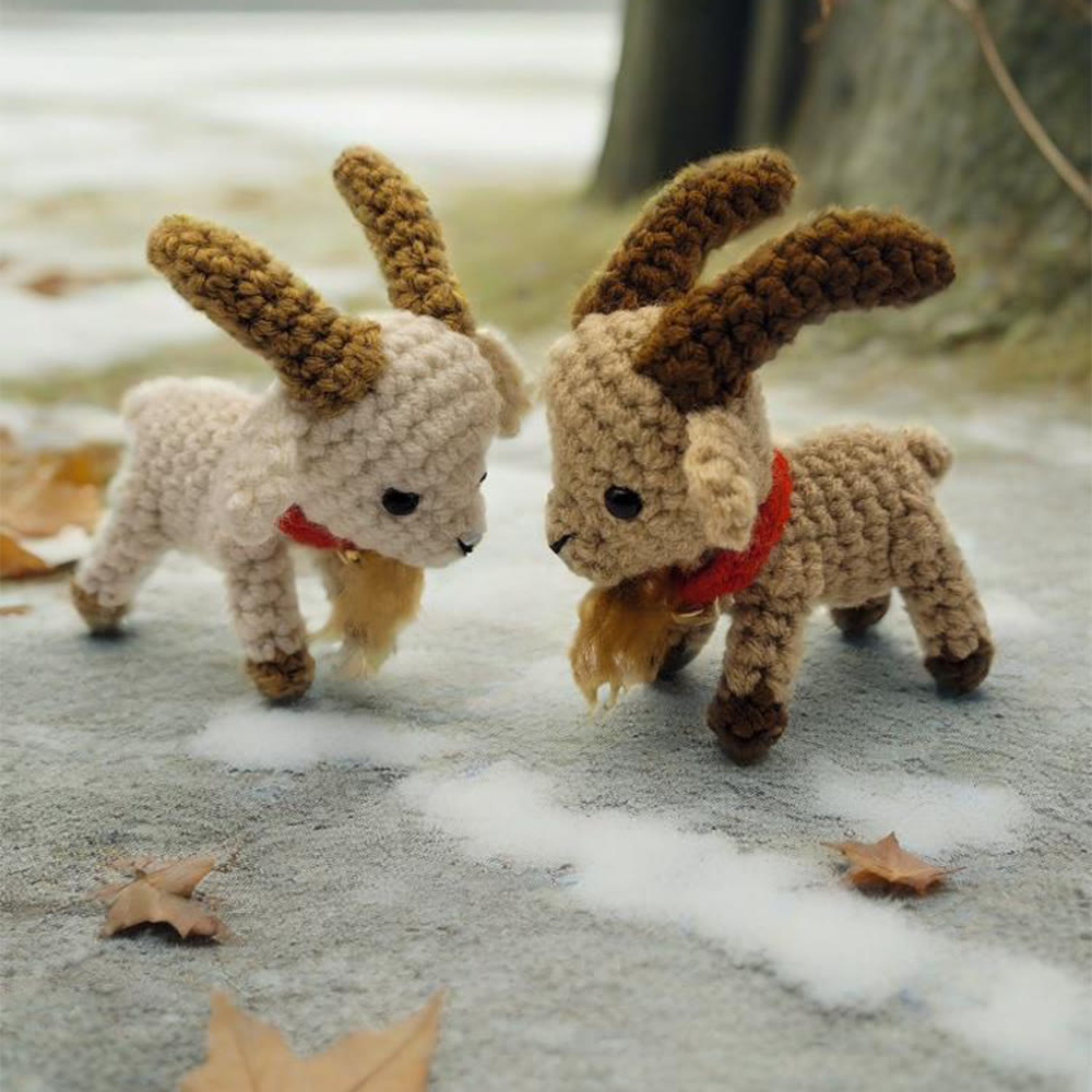 Diy Handmade Farm Goat Crochet Kit - Sewing Animal Toy  |  Gift For Craft Lovers - image 1