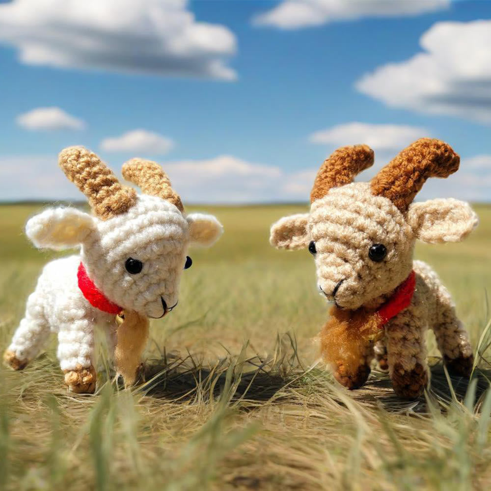 Diy Handmade Farm Goat Crochet Kit - Sewing Animal Toy  |  Gift For Craft Lovers - image 0