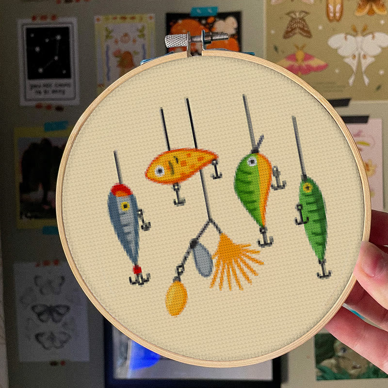 Cross Stitch Kit - Fishing Enthusiast | Creative Stitch Craft | Nice Needlepoint Gifts - image 1