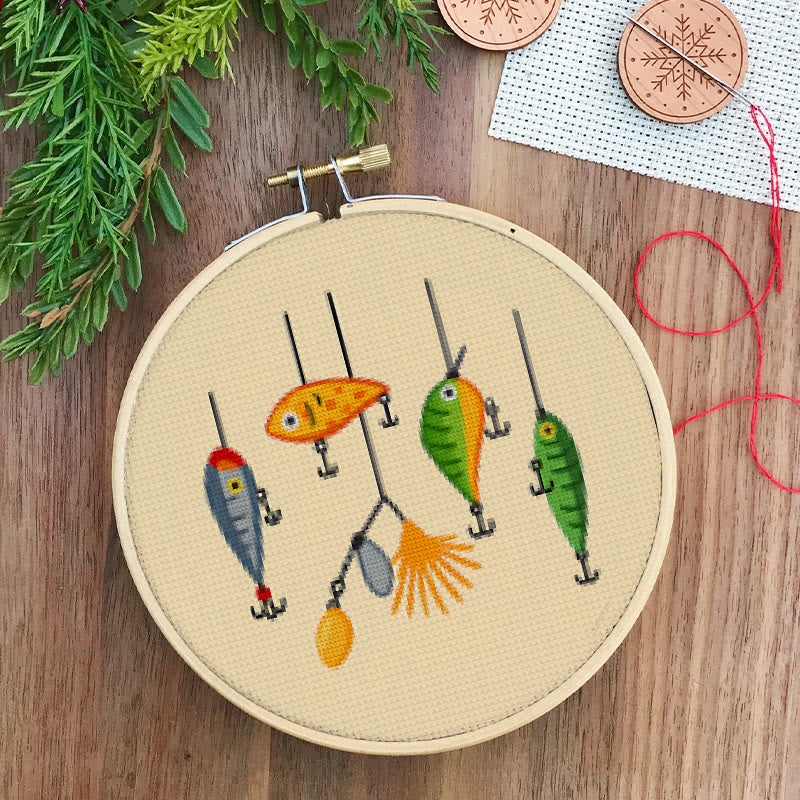 Cross Stitch Kit - Fishing Enthusiast | Creative Stitch Craft | Nice Needlepoint Gifts - image 2