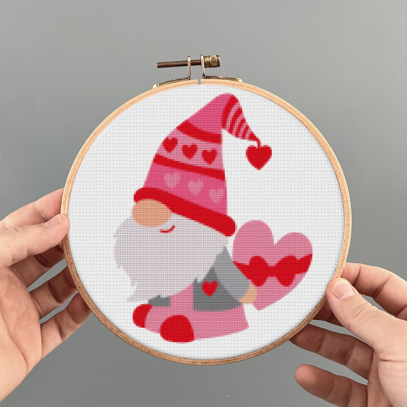 Cross Stitch Kit - Romantic Gnome | Valentine Handmade Gifts | Nice For Lover - image 7