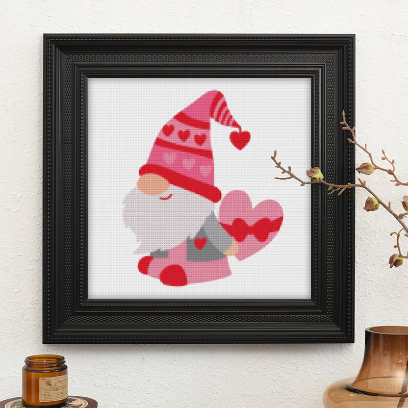 Cross Stitch Kit - Romantic Gnome | Valentine Handmade Gifts | Nice For Lover - image 9