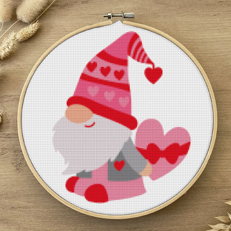 Cross Stitch Kit - Romantic Gnome | Valentine Handmade Gifts | Nice For Lover - image 5
