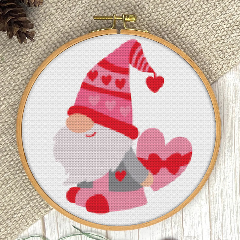 Cross Stitch Kit - Romantic Gnome | Valentine Handmade Gifts | Nice For Lover - image 6
