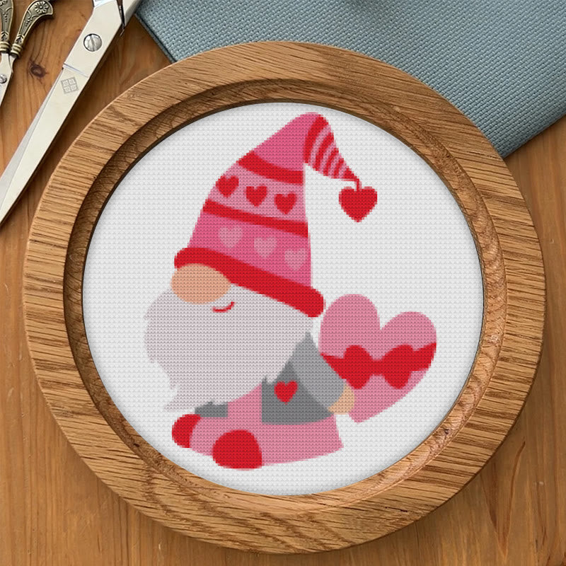 Cross Stitch Kit - Romantic Gnome | Valentine Handmade Gifts | Nice For Lover - image 4