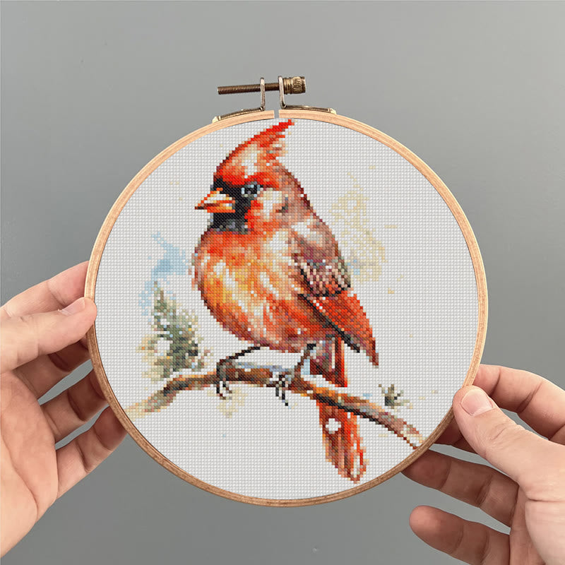 Cross Stitch Kit - Red Cardinal | Christmas Home Decor  | Perfect Gift For Bird Lovers - image 4