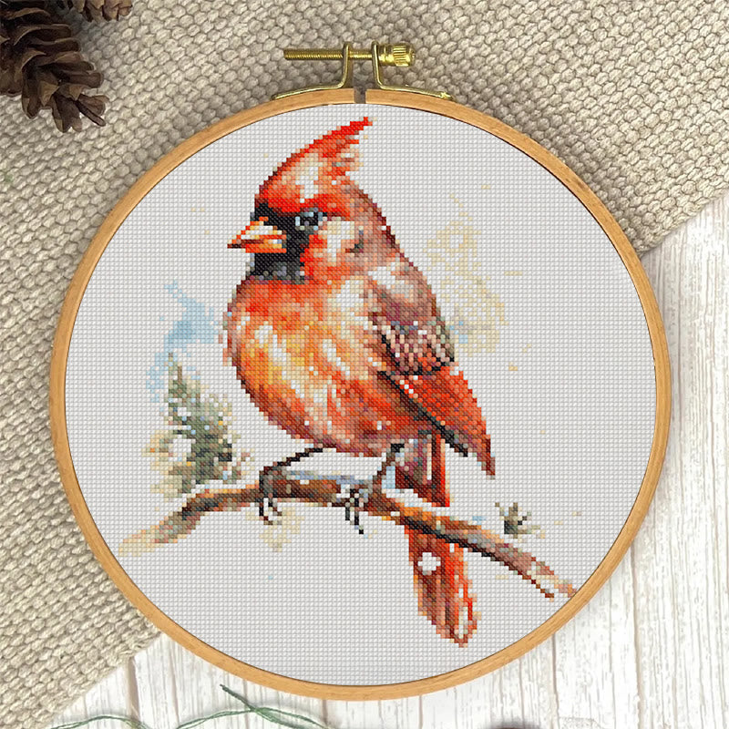 Cross Stitch Kit - Red Cardinal | Christmas Home Decor  | Perfect Gift For Bird Lovers - image 5