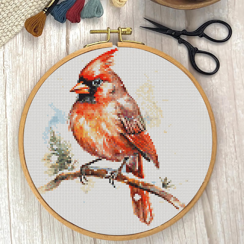 Cross Stitch Kit - Red Cardinal | Christmas Home Decor  | Perfect Gift For Bird Lovers - image 6