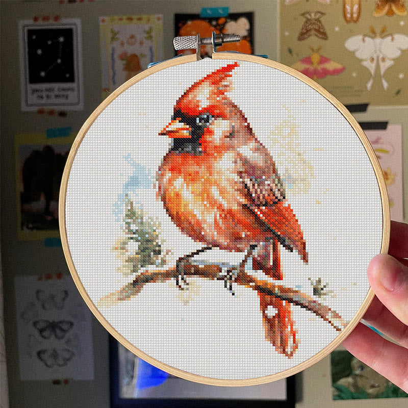 Cross Stitch Kit - Red Cardinal | Christmas Home Decor  | Perfect Gift For Bird Lovers - image 7