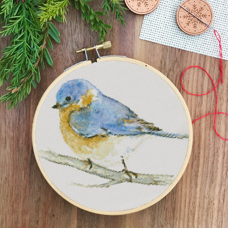 Cross Stitch Kit - Lovely Blue Bird | Cute Animal Needlework | Beginner-friendly Handicraft - image 5
