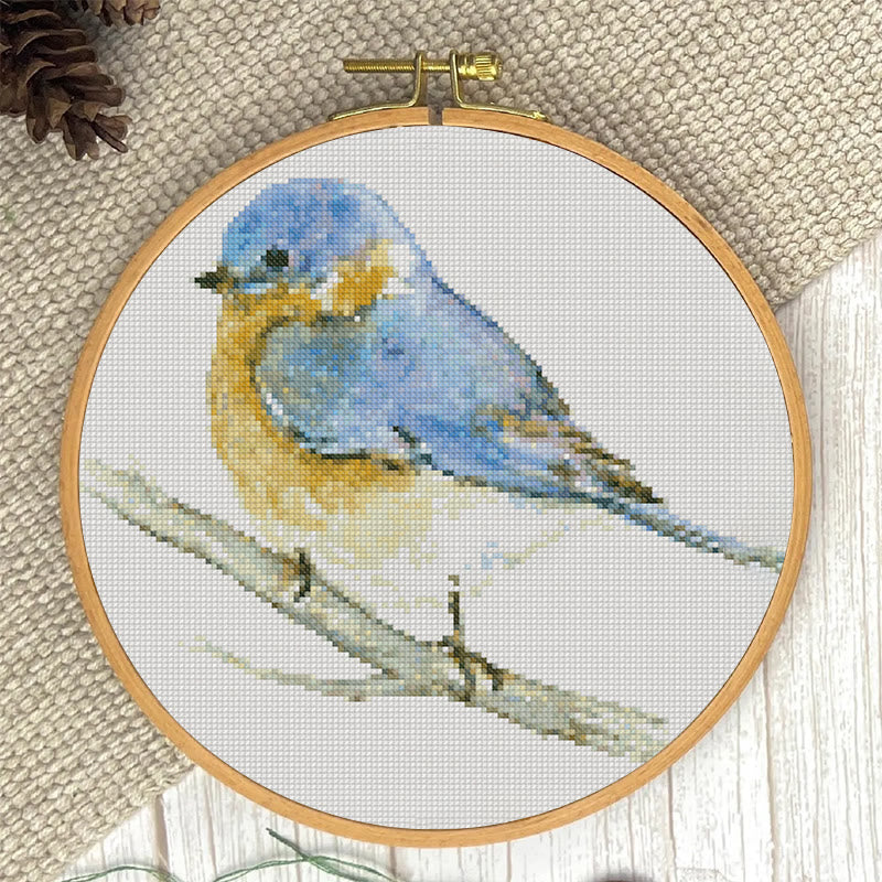 Cross Stitch Kit - Lovely Blue Bird | Cute Animal Needlework | Beginner-friendly Handicraft - image 4