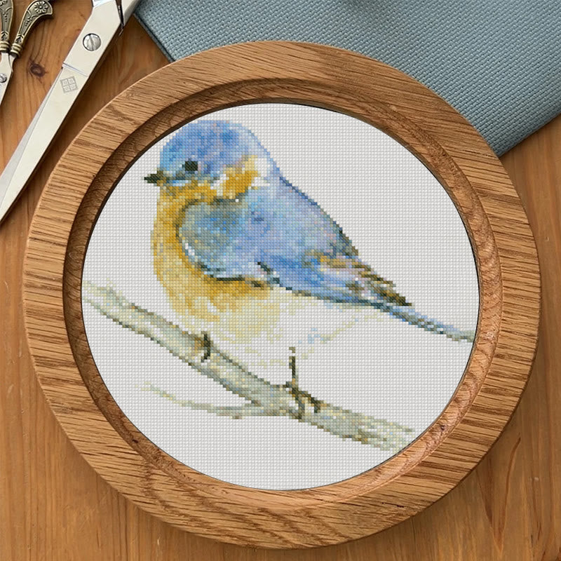 Cross Stitch Kit - Lovely Blue Bird | Cute Animal Needlework | Beginner-friendly Handicraft - image 7