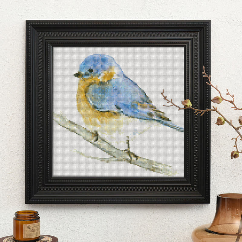 Cross Stitch Kit - Lovely Blue Bird | Cute Animal Needlework | Beginner-friendly Handicraft - image 9