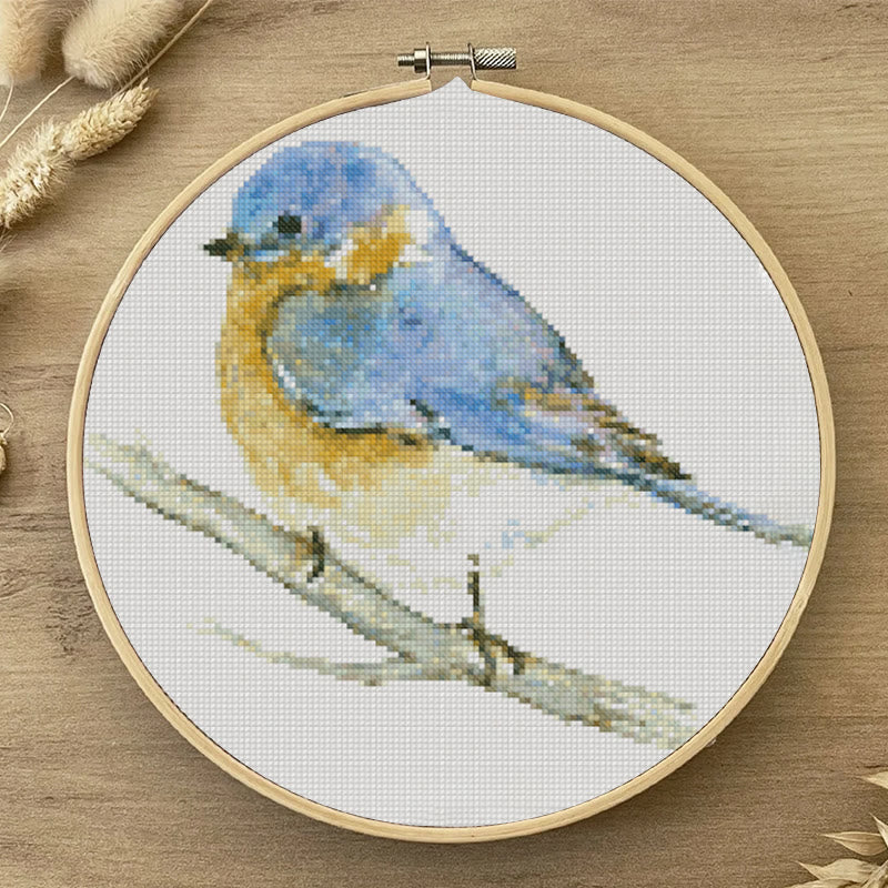 Cross Stitch Kit - Lovely Blue Bird | Cute Animal Needlework | Beginner-friendly Handicraft - image 3