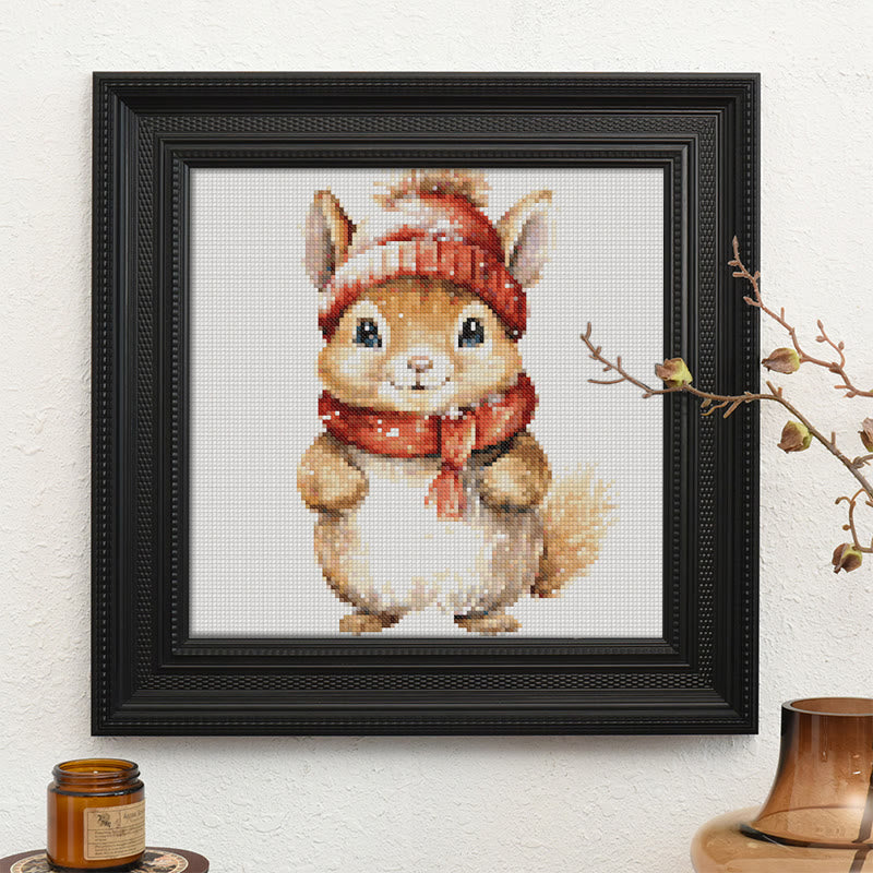 Cross Stitch Kit - Adorable Squirrel | Christmas Tree Ornament | Christmas Handmade Collection - image 8