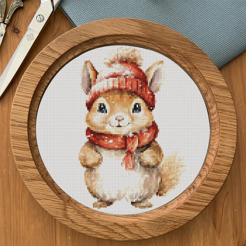 Cross Stitch Kit - Adorable Squirrel | Christmas Tree Ornament | Christmas Handmade Collection - image 7