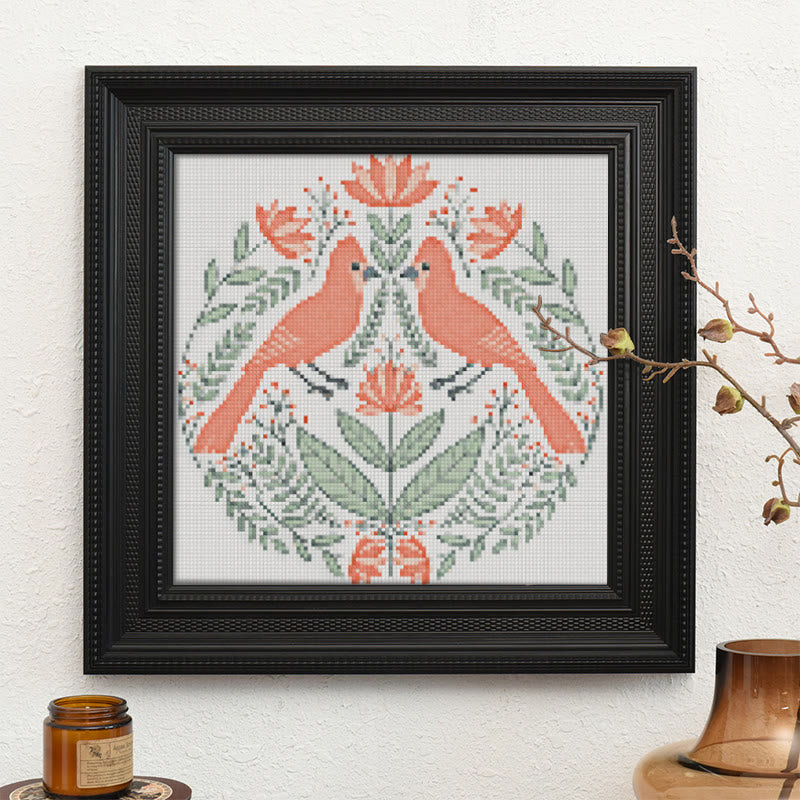 Cross Stitch Kit - Bird Couple In Love | Easy Handmade Needlework | Perfect For Home Decor - image 9