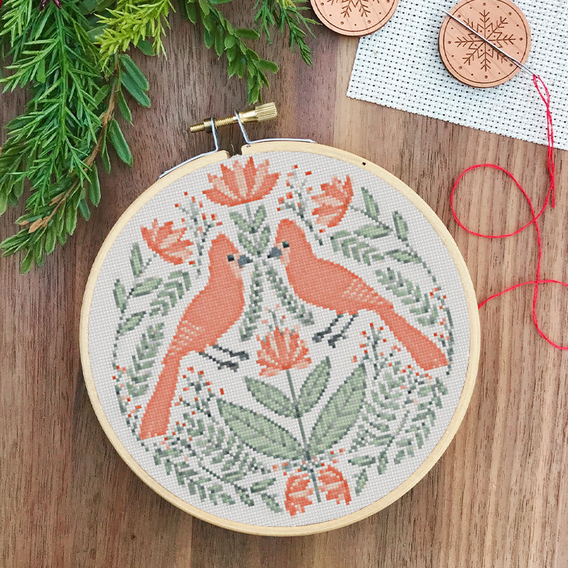 Cross Stitch Kit - Bird Couple In Love | Easy Handmade Needlework | Perfect For Home Decor - image 7