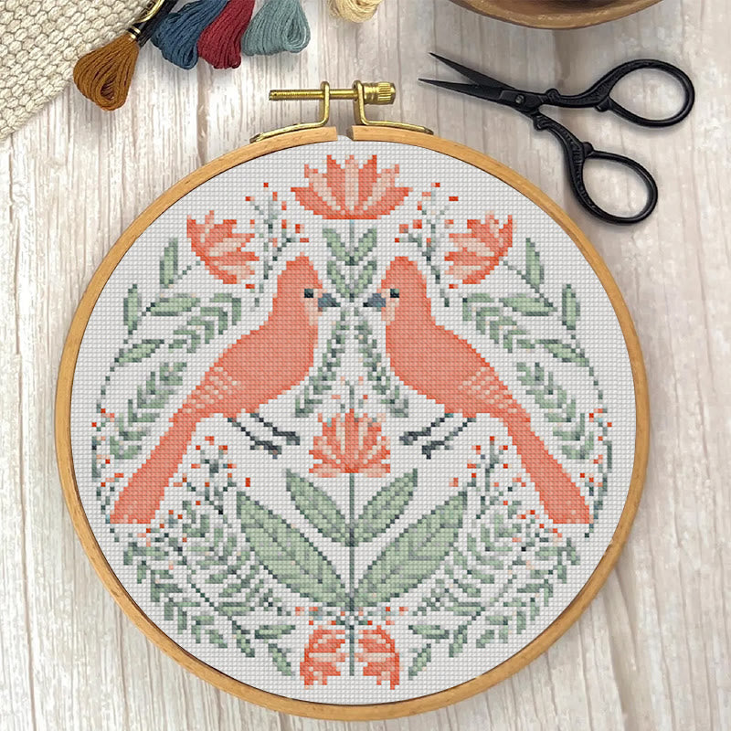 Cross Stitch Kit - Bird Couple In Love | Easy Handmade Needlework | Perfect For Home Decor - image 3