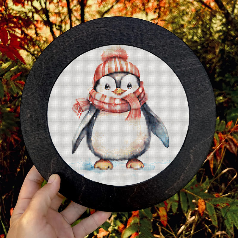 Cross Stitch Kit - Happy Penguin | Christmas Animal Gift | Diy Holiday Handmade Gifts - image 7