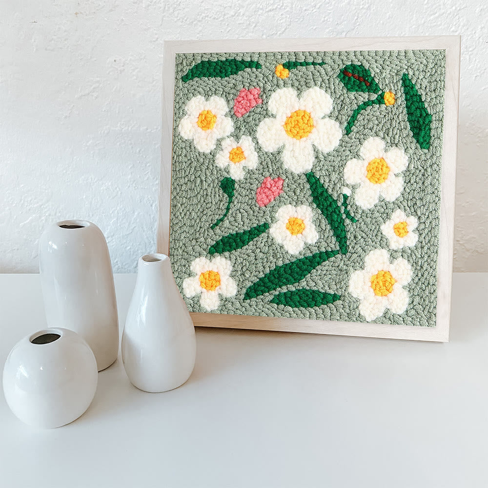 Wildflowers Square Punch Needle Kit - Handmade Flower Craft | Nice Housewarming Gifts - image 3