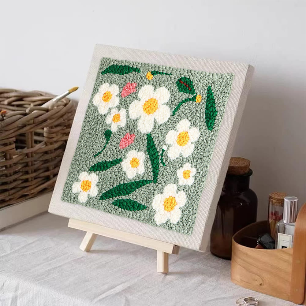 Wildflowers Square Punch Needle Kit - Handmade Flower Craft | Nice Housewarming Gifts - image 5