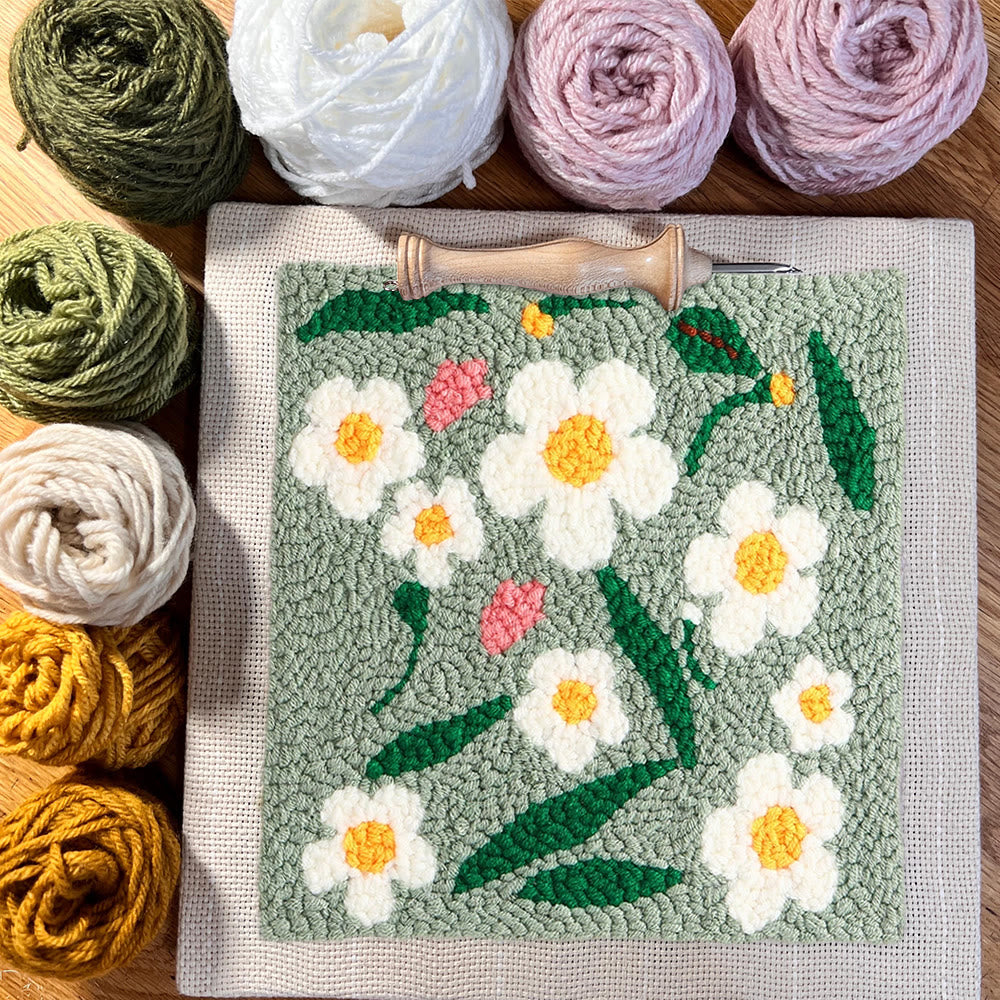 Wildflowers Square Punch Needle Kit - Handmade Flower Craft | Nice Housewarming Gifts - image 4