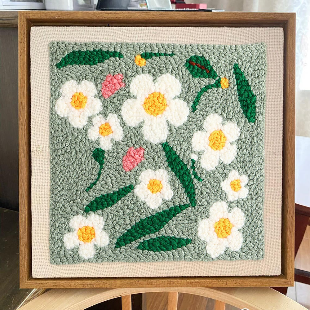 Wildflowers Square Punch Needle Kit - Handmade Flower Craft | Nice Housewarming Gifts - image 9