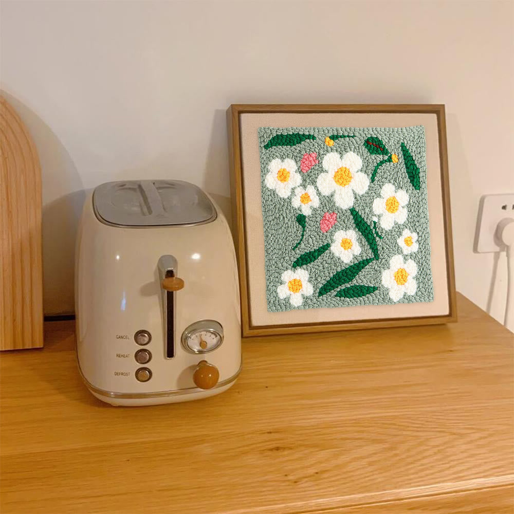 Wildflowers Square Punch Needle Kit - Handmade Flower Craft | Nice Housewarming Gifts - image 8