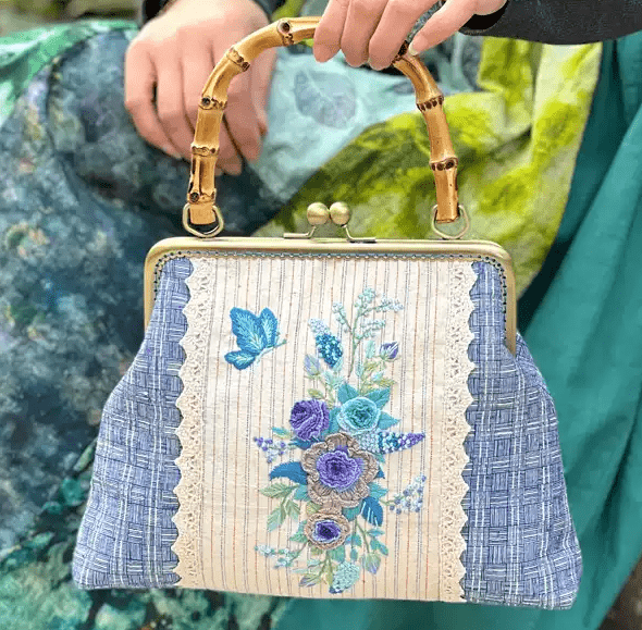 Handmade Floral Handbag Kit | Unique Elegant Clutch Bag  | Nice Gifts For Mother - image 4