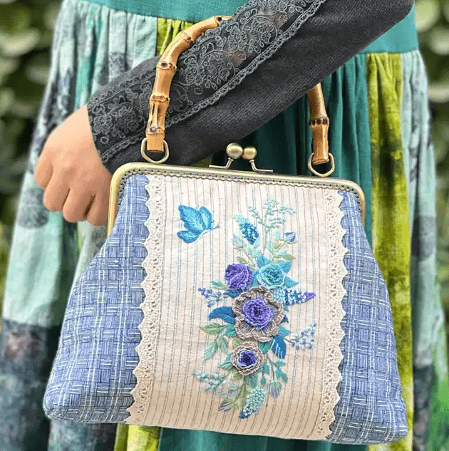 Handmade Floral Handbag Kit | Unique Elegant Clutch Bag  | Nice Gifts For Mother - image 3