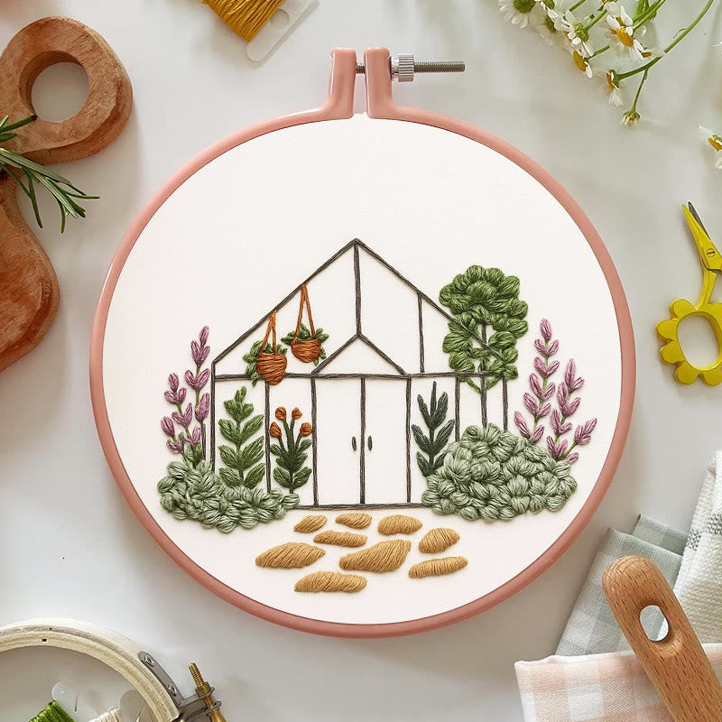 Rubbyoo Embroidery Kit - Beauty Greenhouse | Handmade Craft | Decorative Housewarming Gifts  - image 1
