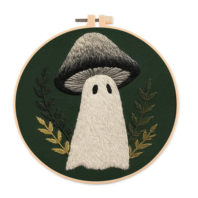 Rubbyoo Embroidery Kit - Spooky Mushroom | Helloween Home Decor |  Diy Handicraft  - 20*20cm - image 0