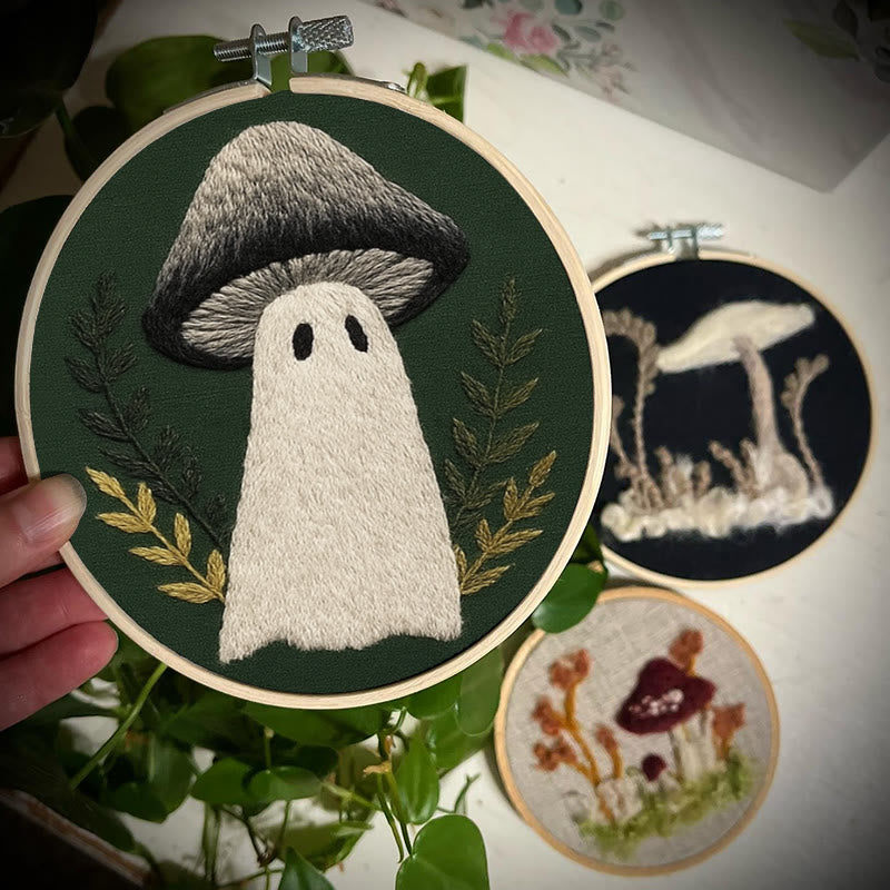 Rubbyoo Embroidery Kit - Spooky Mushroom | Helloween Home Decor |  Diy Handicraft  - image 3