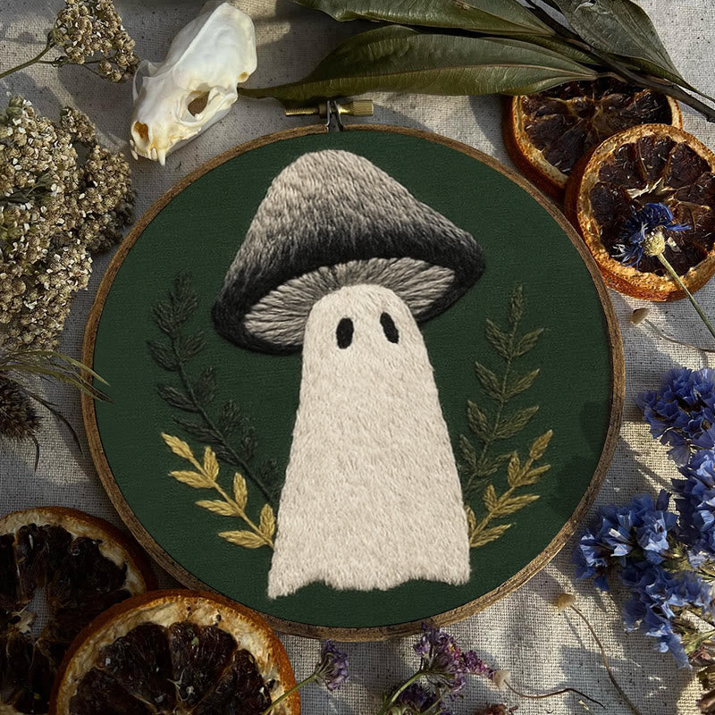 Rubbyoo Embroidery Kit - Spooky Mushroom | Helloween Home Decor |  Diy Handicraft  - image 1