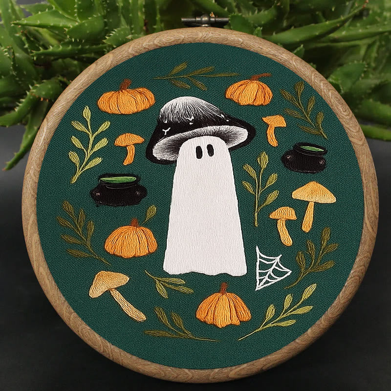 Rubbyoo Embroidery Kit - Fall Mushroom Ghost | Perfect For Helloween Decoration | Handmade Helloween Gifts  - image 4