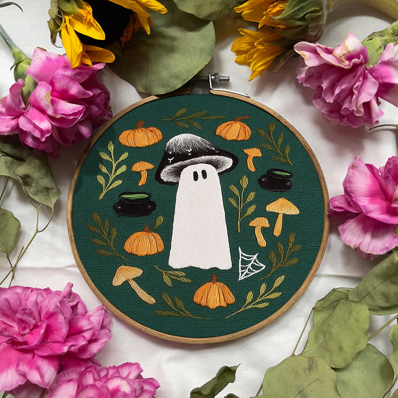 Rubbyoo Embroidery Kit - Fall Mushroom Ghost | Perfect For Helloween Decoration | Handmade Helloween Gifts  - image 8
