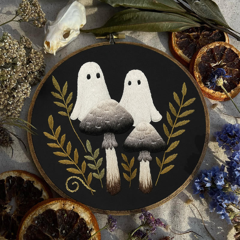 Rubbyoo Embroidery Kit - Helloween Spooky Mushroom | Diy Housewarming Present | Needlework For Beginner - image 6